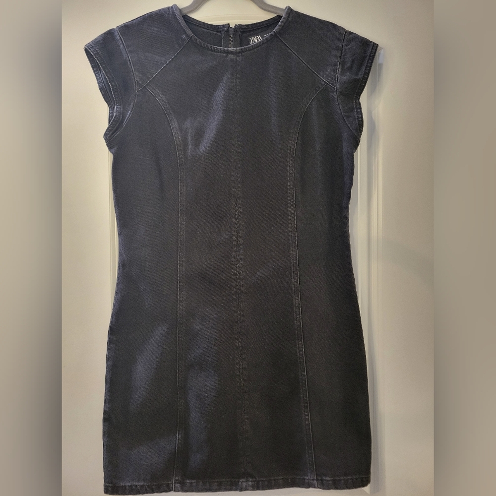 Zara Black Denim Dress